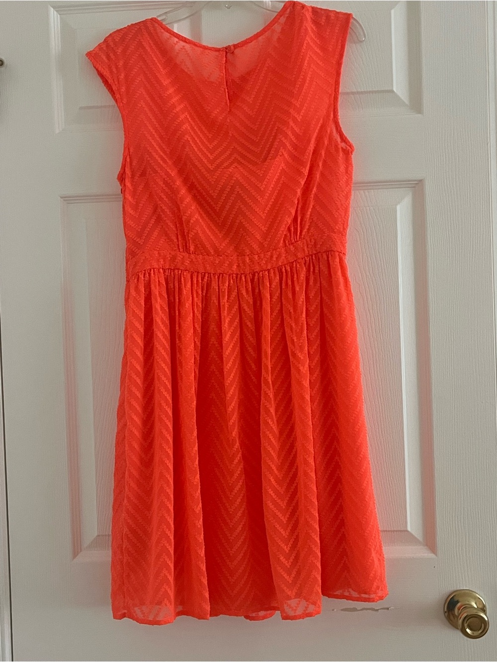 J. Crew Women’s ATHLETIC Coral Chevron Fit-and-Flare Dress